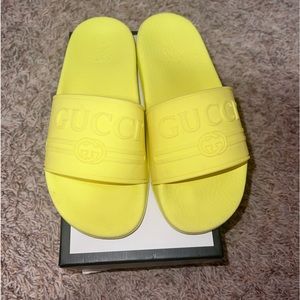 Children's Gucci logo rubber slide sandal
